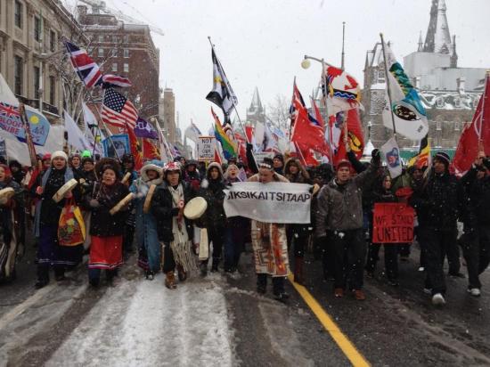 Idle No More march on Dec. 21, 2012 in Ottawa. 